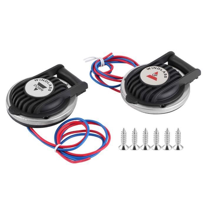 Interrupteur à Pied Guindeau Bateau 2 Pièces Haut/Bas - Universel 12V/24V Marine Treuil Ancre