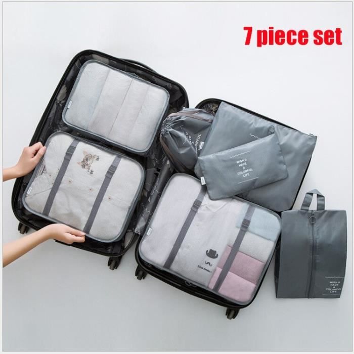 Sac de rangement pour 7 bagages Housse de vêtements pour valise