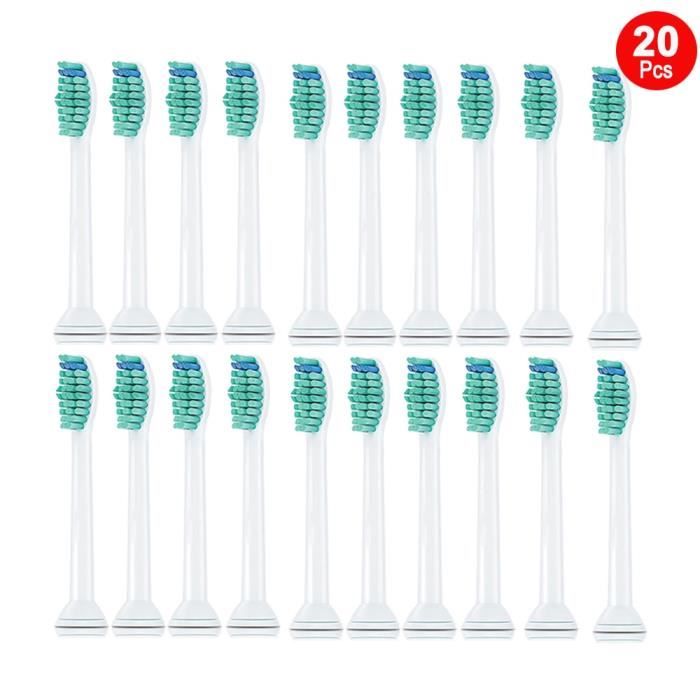 Lot De 2 Têtes De Rechange Pour Brosse à Dents Sonique Spinel Care SmileON - Poils Souples, Blanc