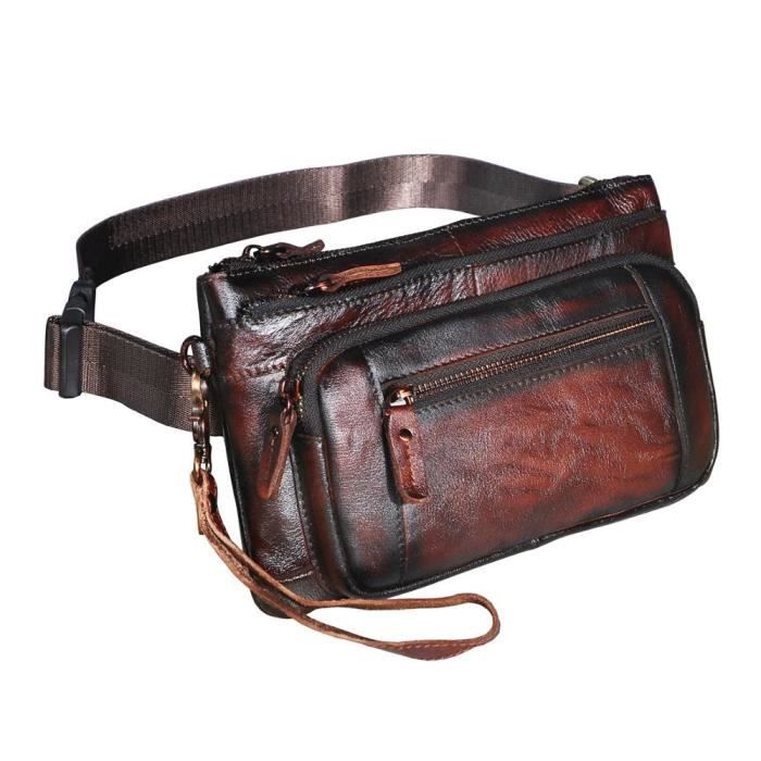 Sac Banane En Cuir Pour Téléphone Portable Avec Clip De Ceinture