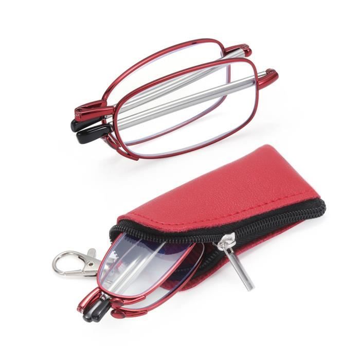 KoKoBin Mini Lunettes De Lecture En Métal Pliable +3.0 Avec Étui Aluminium Compact - Argent - Idéal Homme Et Femme