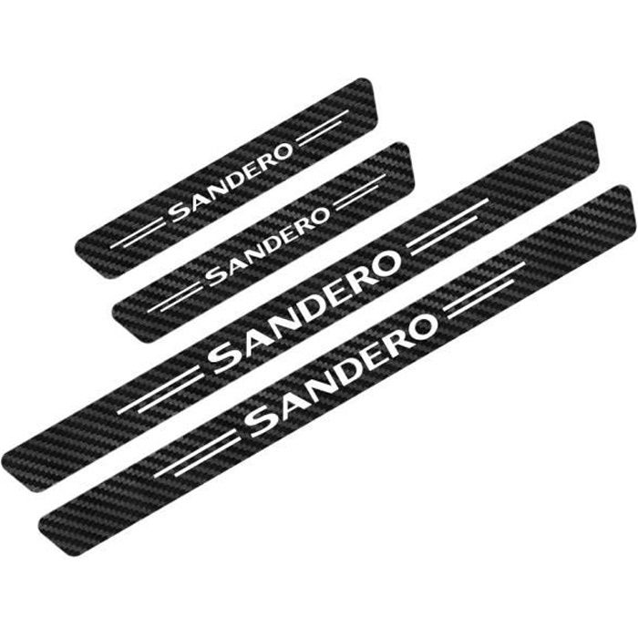 For Sandero-Black Red -Autocollant de seuil de porte de voiture, en Fiber de carbone, pour Dacia Duster 1.0 Tce Turbo GPL Logan Sand