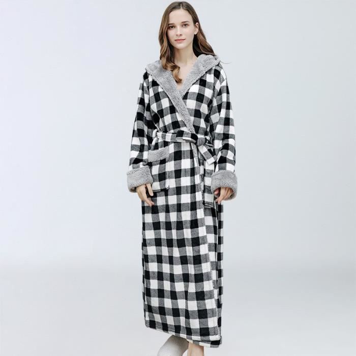 plaid peignoir