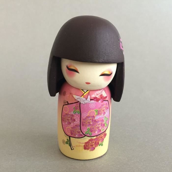 Poupée Kimono Solaire Tête Qui Bouge – Figurine Décorative Voiture & Bureau – Ornement Mignon Japonais