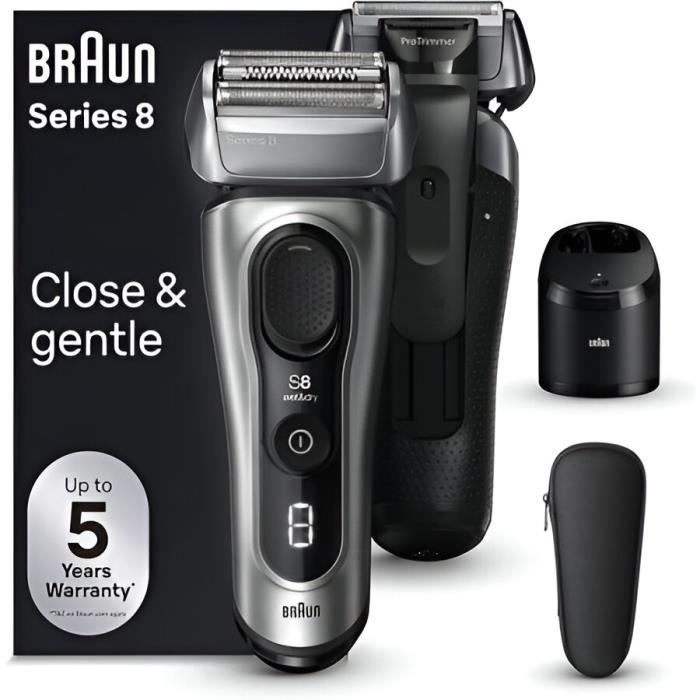 Rasoir électrique Braun Series 8 8567cc ProTrimmer 4 éléments soniques Tête lavable