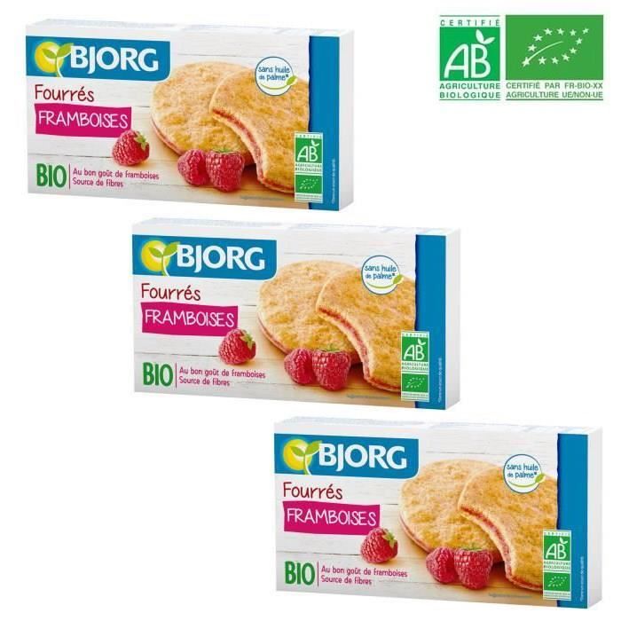 Lot De 3 Bjorg Fourres Aux Framboises Bio 175 G Cdiscount Au Quotidien