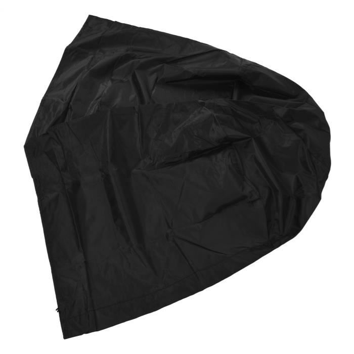 Housse De Protection Réglable 127cm Pour Foyer Feu De Joie - Couverture Noire Imperméable Anti-Poussière Et Pluie