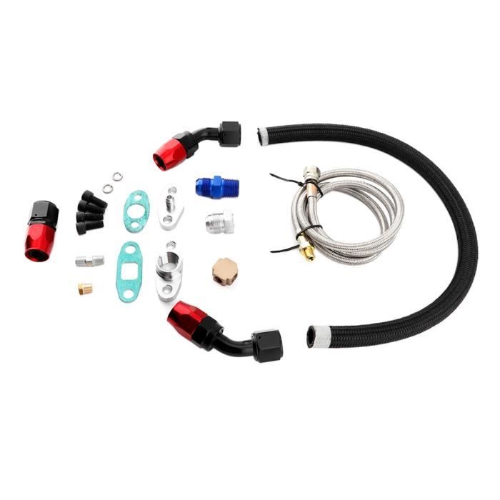 Kit Tuyaux Alimentation Et Retour Huile Turbo AN-4 - 4,66 Ft - 1 Ensemble - Uxcell