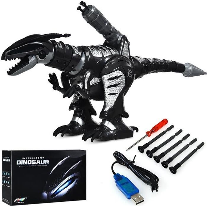 DREAMADE Dinosaure Enfant Robot Interactif, Dinosaure T?�l?�commande avec Lumi?�re et Danse Chanter 