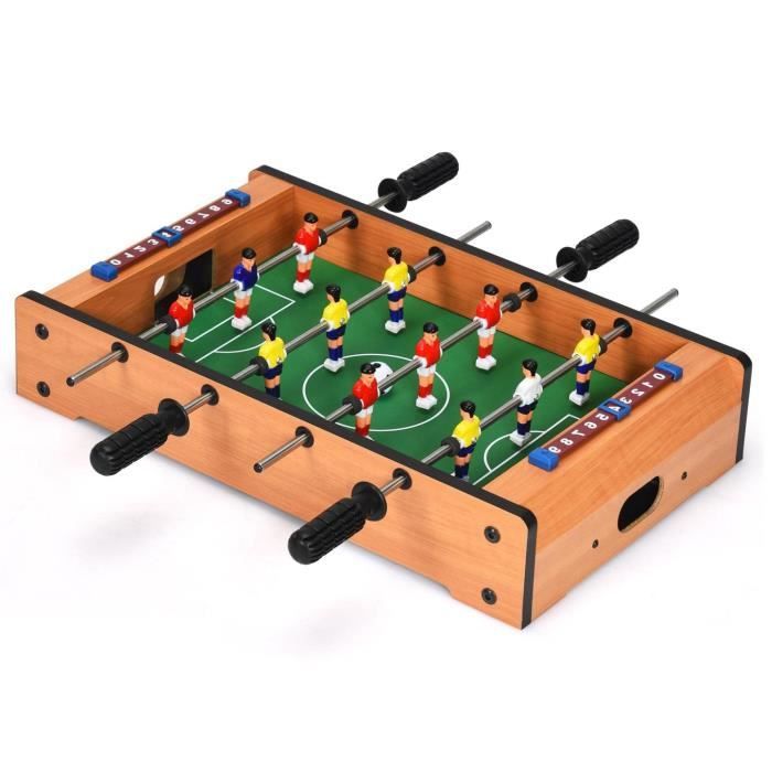 Baby-Foot En Bois Avec Poignée Durable, Table De Jeu Avec 2 Ballons, Salle De Jeux,51 X 30,5 X 9 Cm 96460468