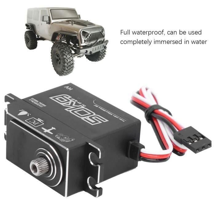 Servo de Direction de Voiture RC 50KG, Servo Numérique RC étanche à Haute Vitesse en Alliage D'aluminium pour Voiture 1/8 1/10 RC