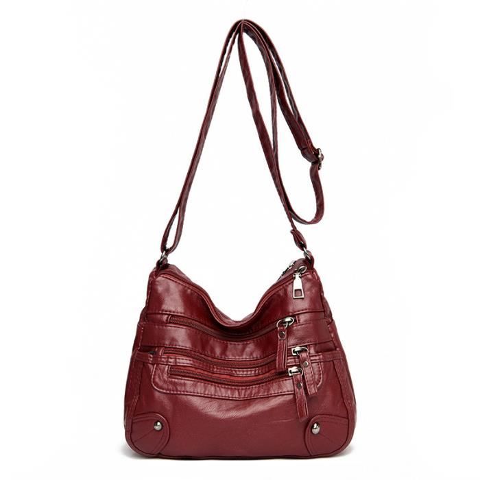 Pochette Bandoulière Convertible En Cuir Rouge - Marque Cross - Taille Small - Neuf