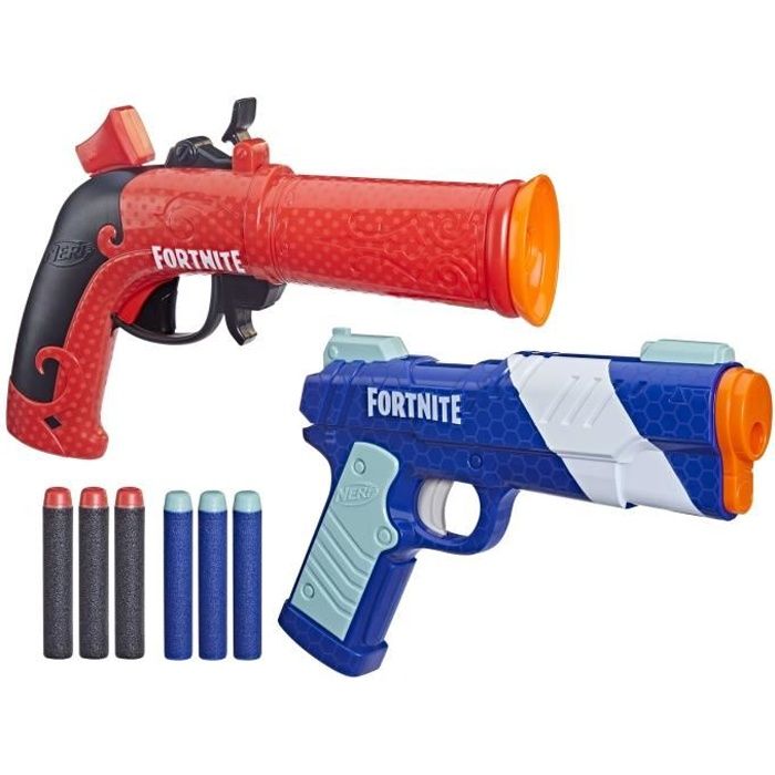 Nerf Fortnite Dual Pack, inclut 2 blasters Nerf, 6 fléchettes en mousse Nerf Elite