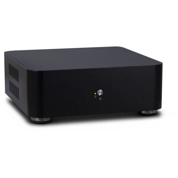 Boîtier PC Inter-Tech ITX A60 - ITX-Tower - Aluminium - Noir - 60 W - 2.5 - 2 Baies internes