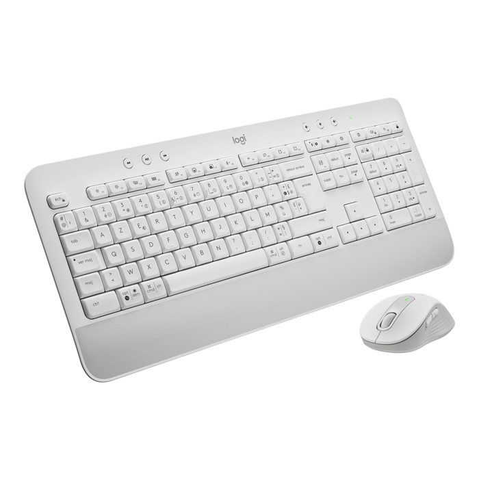 Ensemble clavier et souris – Logitech – MK650 – AZERTY – Sans fil – Bluetooth LE – Blanc cassé