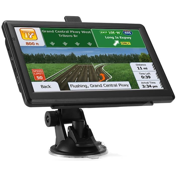 Xgody GPS Voiture 7 Pouces Cartes 2024 France Europe - Mises à Jour Gratuites à Vie - Camion Poids Lourds