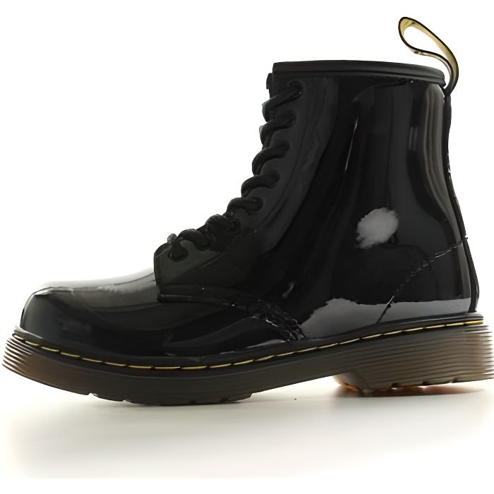 Bottes Doc Martens Delaney pour enfant en cuir noir pour fille