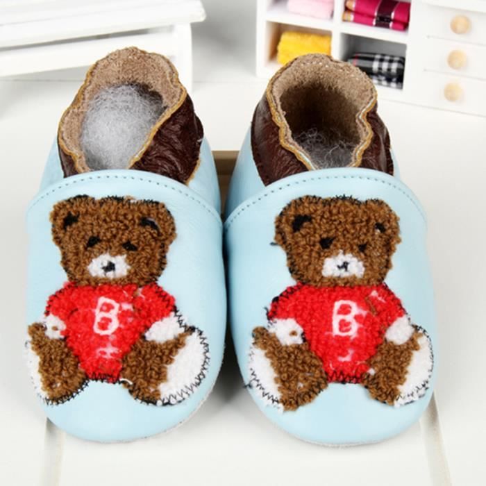 chaussons cuir bébé dpam