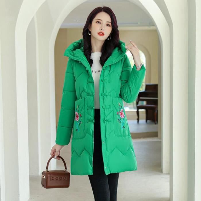 Manteau vert femme hiver best sale