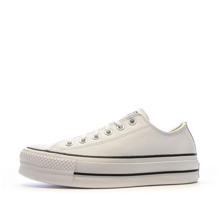 Converse Platform Converse Chuck Taylor Blanche Cuir Converse