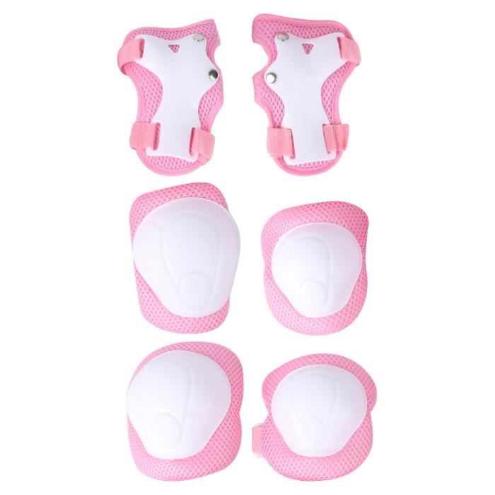 Kit Protection Enfant Inkidio – Genouillères, Coudières, Protège-poignets (6 Pièces) – Pour Skate, Vélo, Patin – Tailles XS à M