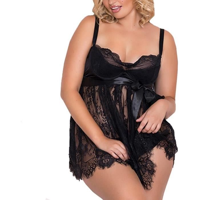 sexy women wet clothes Plus Size Nuisette Grande Taille Blanche Lingerie Blanche Grande Taille  Pour Une Nuit Sexy Amant Chic main image 1