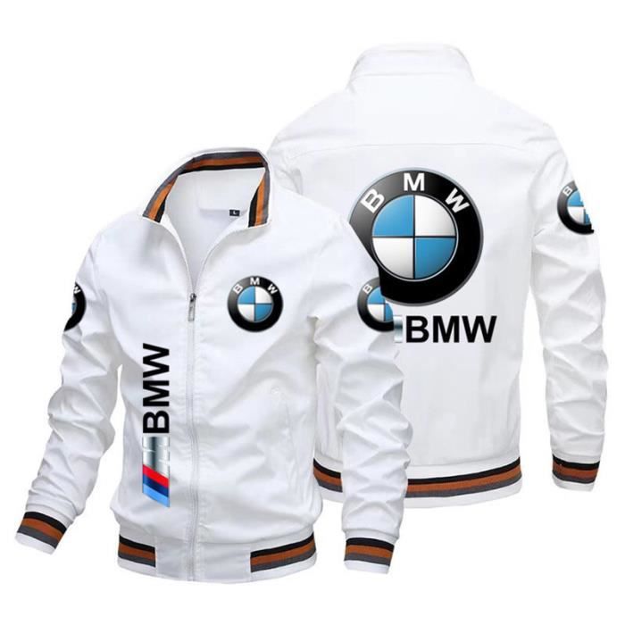 Veste homme Marque Luxe Blouson homme avec imprimé BMW Manteau Hommes Slim  Vétement Masculin