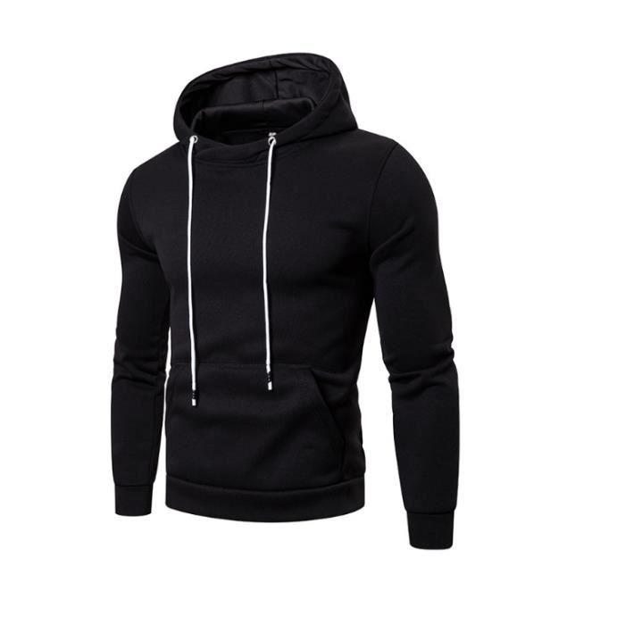 Sous Pull à Col Roulé Homme Manches Longues Pullover en Tricot Slim Fit -Noir