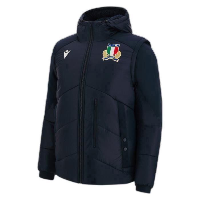 Doudoune amovible Italie Rugby 2022/23 - Marine - Homme Doudoune amovible Italie Rugby 2022/23 - Marine - Homme