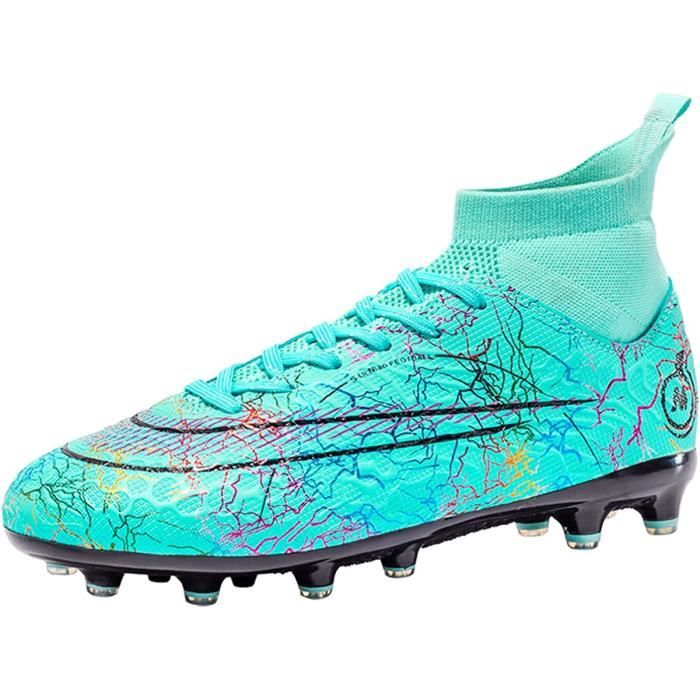 VVPONMEIQS Chaussures De Football Hommes/Femmes Crampons Professionnel Spike Chaussure De Foot Compétition Athlétisme Entrainement De Sport Adolescent Enfants Respirant Baskets De Football Unisexe