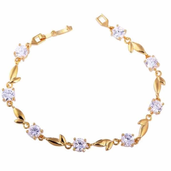 Bracelet Gourmette Plaqué Or Style Vintage - Occasion - Bijou Ancien Doré