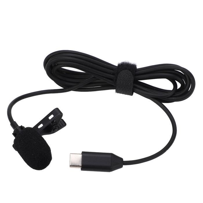 Qiilu Micro Lavalier Pour Insta360 ONE R Clip D'interface De Type C