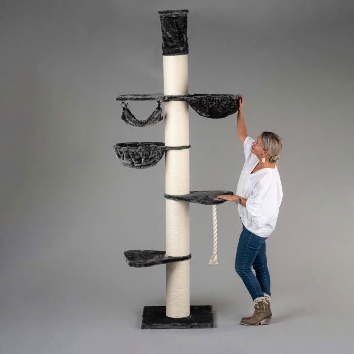 Rhrquality Arbre A Chat Pour Grand Chat Xxl Geant Maine Coon Tower Crown Dark Grey Maine Coon Grande Model Gros Chats Cdiscount Animalerie
