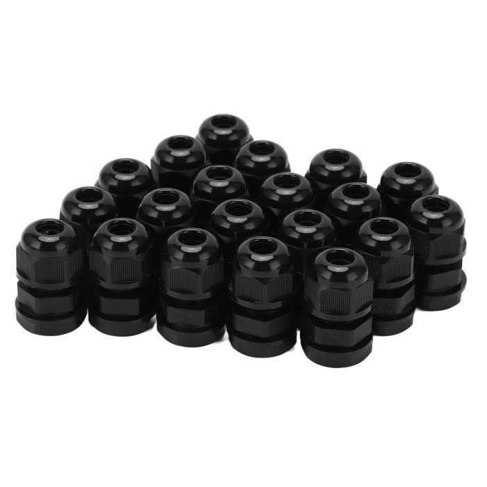 Lot 20 Presse-étoupes Pour Câbles De Luminaire - M10 Plastique Noir - Suspension Plafond, Fixation Fils - 12