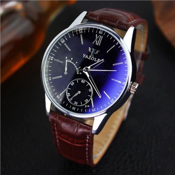 G n reux cuir Nouvelle arriv e Yazole Marque Montre Homme Business