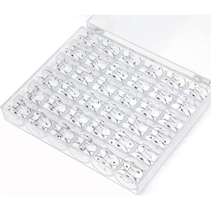 Boîte De Rangement Transparente Pour Bobines De Fil - 42 Compartiments - Organisateur Couture - 23.7x13.7x6.6 Cm - 4