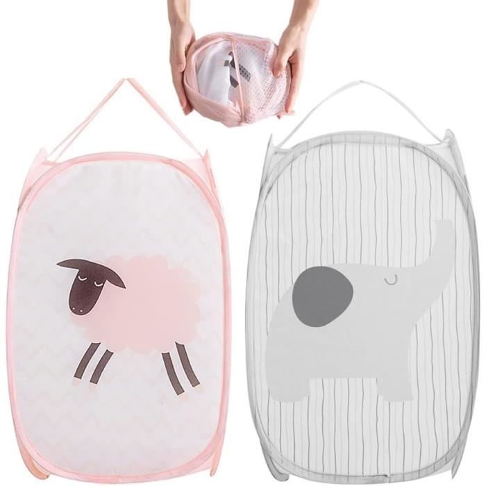 Lot De 2 Paniers à Linge Pop-up Pliables - Grands Et Pratiques Pour La Maison, Les Voyages Ou Le Camping - 7