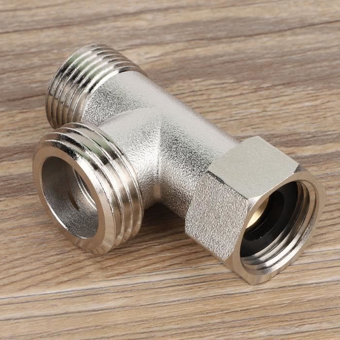 Raccord En T Laiton 1/2" 3 Voies - Pour Plomberie Eau/air, Connexion Toilettes, Robinets - 8