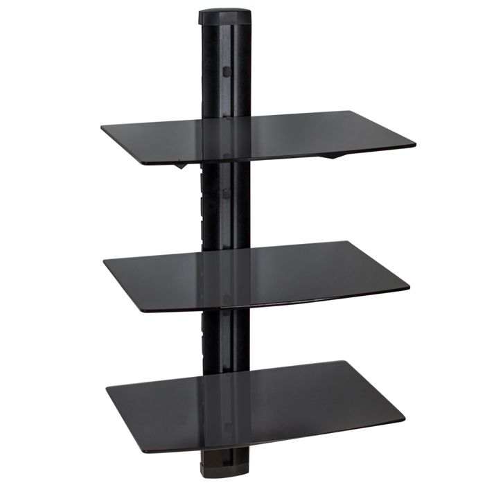 Tectake 3 Etageres Murales Design Reglables En Verre 80 Cm X 42 Cm X 33 Cm Noir Achat Vente Etagere Murale Tectake 401103 Moins Cher Cdiscount