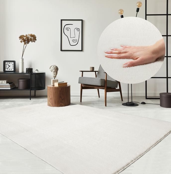 Tapis Rio Moderne 140x200cm - Doux Et Antidérapant - Apparence 3D - Facile à Entretenir - Vert