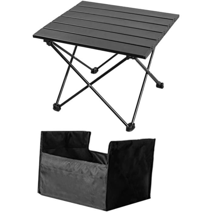 Table De Pique-Nique Portable En Bois Massif - Avec Emplacements Pour Verres à Vin Et Plateau à Fromage - Pliable, Idéale Pour Camping, Concerts, Jardin