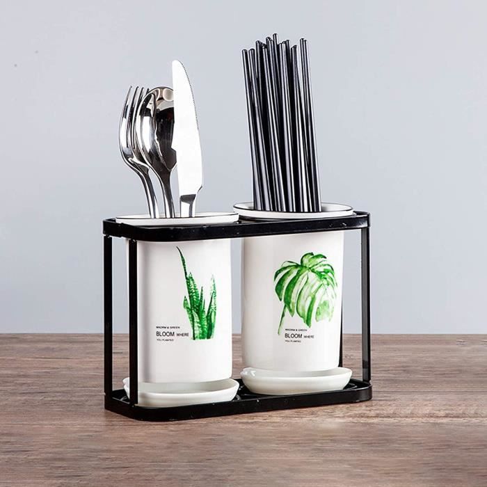 Égouttoir à Couverts En Bois - Support Pratique Pour Rangement De Cuisine, Bar Ou Restaurant