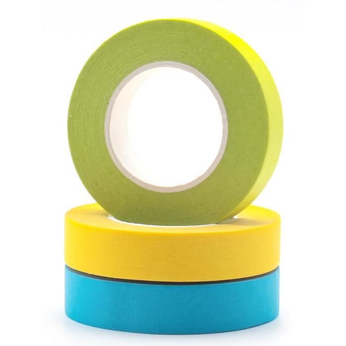 10 Rouleaux Ruban De Masquage 50m X 30mm - Blanc Sans Résidu - Pour Peinture Et Bricolage
