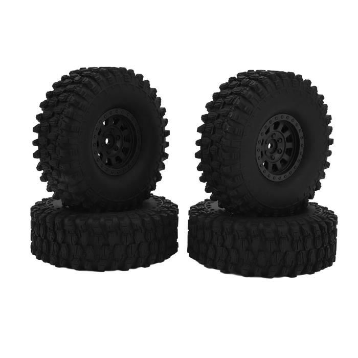 2 Pneus Arrière Pour Voiture RC Wltoys 144001 1/14 – En Caoutchouc Résistant à L'usure, Noir