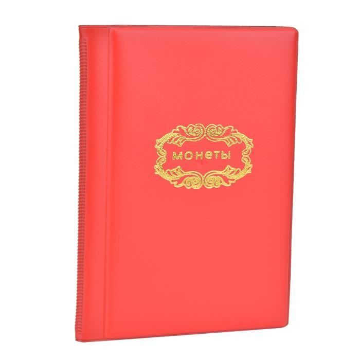 Reliure Prophila Pour Pièces De Monnaie – 4 Feuilles, 110 Emplacements – Rouge – Classeur à Anneaux