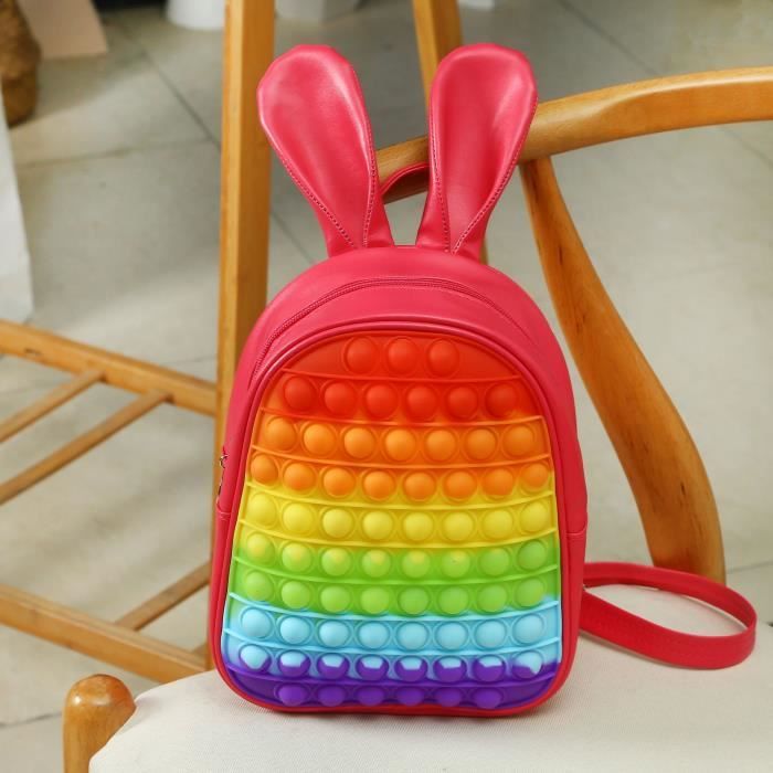 Cartable de décompression à bulles pour enfants,Rouge