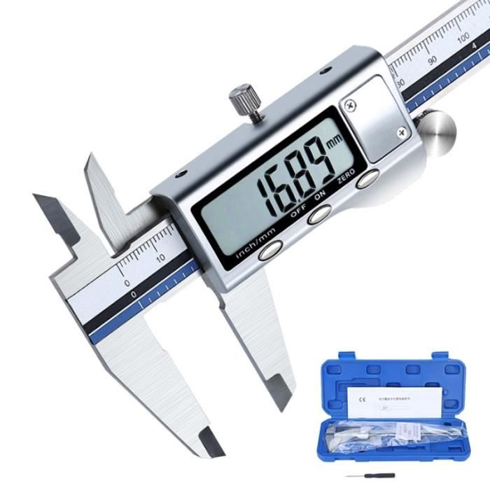 VIFER Pied à Coulisse Numérique 200mm - Jauge Électronique En Acier Inoxydable Haute Précision