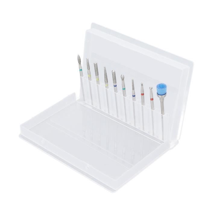 Acheter 20 Pièces 2.35MM Tige Diamant Meulage Bavure Aiguille Foret Point Gravure Sculpture Polissage Verre Jade Pierre 0.4 3.0MM A Type Bits Dents