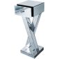 Table Chevet Haute Ultra Design Avec Pied Croise En Miroir Avec 1 Tiroir L 31 X P 31 X H 90 Cm Collection Sestu Argente Achat Vente Chevet Table Chevet Haute Ultra Cdiscount