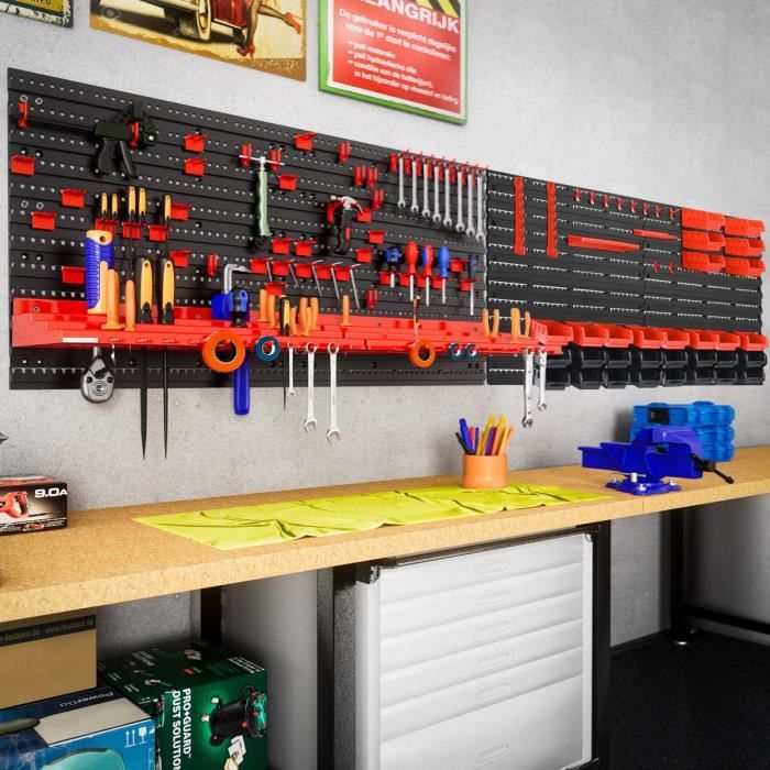 Étagère Murale Porte-outils en bois, Pour le rangement de marteaux, clés,  tournevis, pinces - 3 Support pour Garage outils atelier - Cdiscount  Bricolage